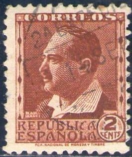 España 1932 662 Sello º Personajes Vicente Blasco Ibañez 2c Republica Española Timbre Espagne Spain Spagna Espana Spanje Spanien 